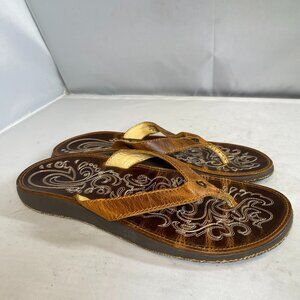 olukai Paniolo  Women 8 Premium Leather Sandals